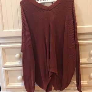 Burgundy slouchy sweater